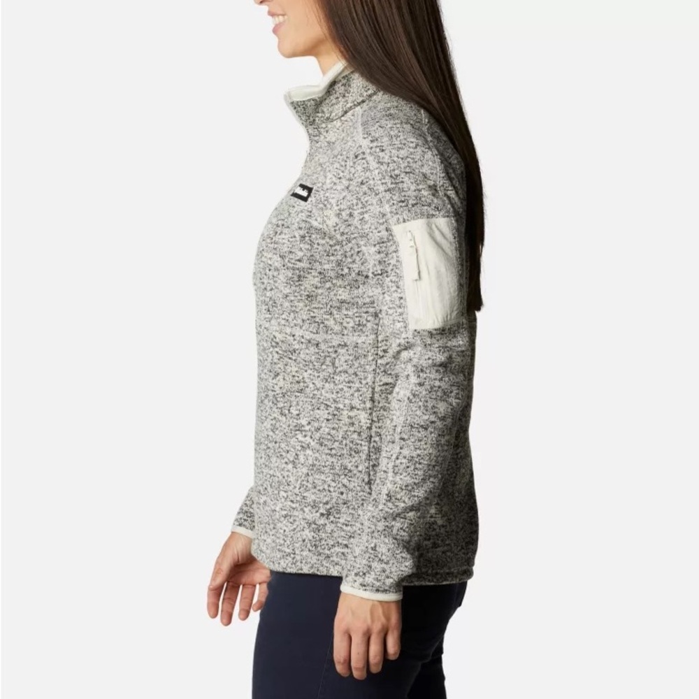 Columbia Sweater Weather half zip in Chalk Heather
